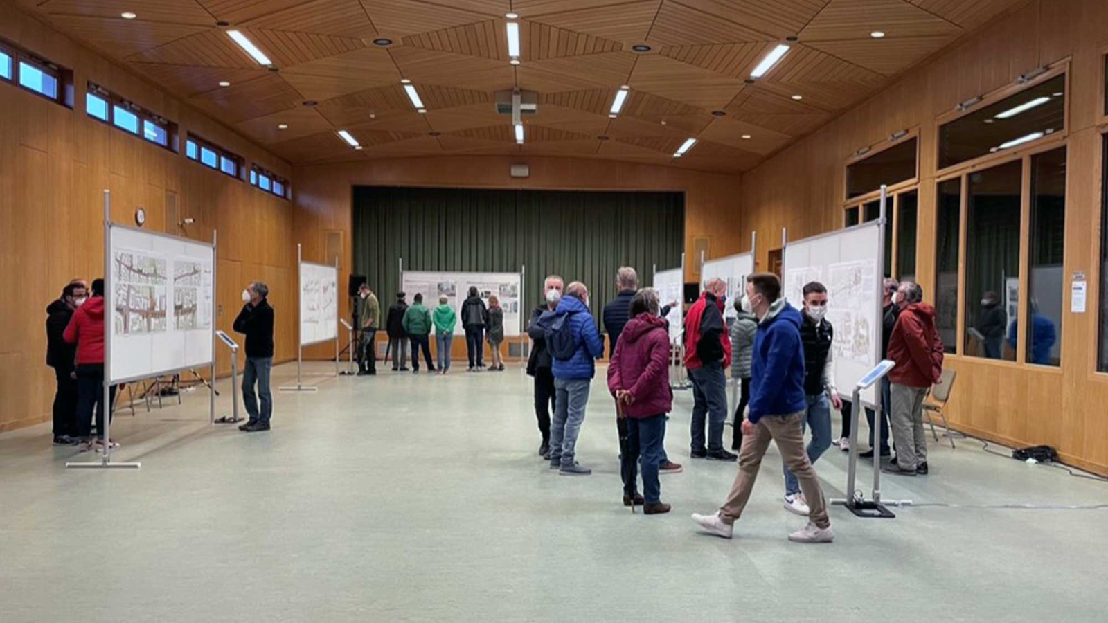 Beispiel einer Ausstellung der Pläne